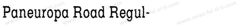 Paneuropa Road Regul字体转换